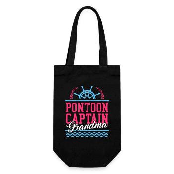 Pontoon Captain Grandma Pontoon Pontoon Boat Gift - Gift Bag for Bottles - black - Front
