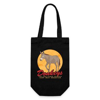 Donkey donkey owner donkey lover donkey gift - Gift Bag for Bottles - black - Front
