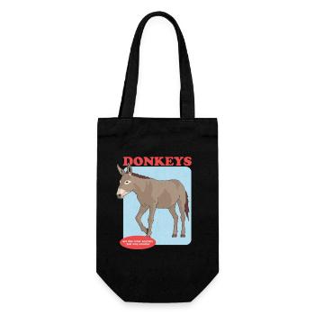 Donkey donkey owner donkey donkey lover gift - Gift Bag for Bottles - black - Front