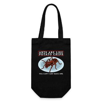 Ameisen Ameisenfarm Ameise Formicarium Geschenk - Geschenkbeutel für Flaschen - Schwarz - Vorne