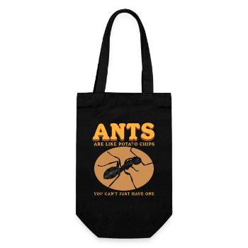 Ameisen Ameisenfarm | Ameise Formicarium Geschenk - Geschenkbeutel für Flaschen - Schwarz - Vorne