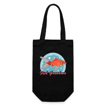 Aquarium Aquarianer | Aquaristik Oma Geschenk - Geschenkbeutel für Flaschen - Schwarz - Vorne
