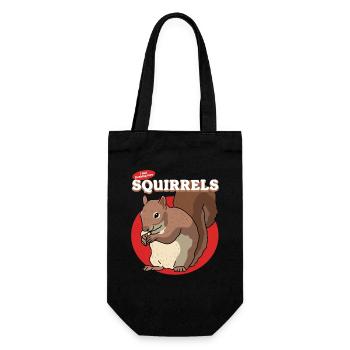 Cute Squirrel Grey Squirrel Squirrel Gift - Gift Bag for Bottles - black - Front