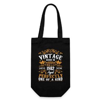 October 1982 Birthday Present 1982 October - Gift Bag for Bottles - black - Front