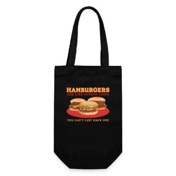 Hamburg Fast Food | Burger Fast Food Gift - Gift Bag for Bottles - black - Front