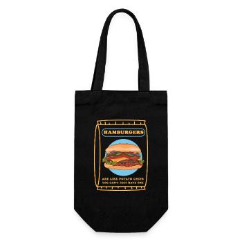 hamburger fast food burger fast food gift - Gift Bag for Bottles - black - Front