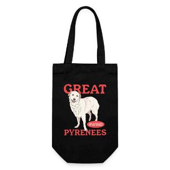 Pyrenean Mountain Dog Dog Dog Owner Gift - Gift Bag for Bottles - black - Front