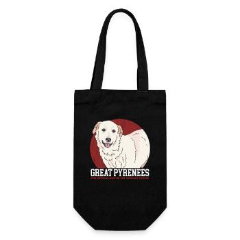 Pyrenean Mountain Dog Dogs | Dog Owner Gift - Gift Bag for Bottles - black - Front
