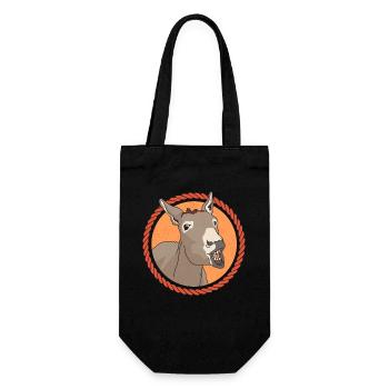 Donkey Donkey Owner, Donkey Lover, Donkey Gift - Gift Bag for Bottles - black - Front