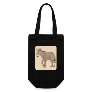 Donkey donkey owner donkey donkey lover gift - Gift Bag for Bottles - black - Front