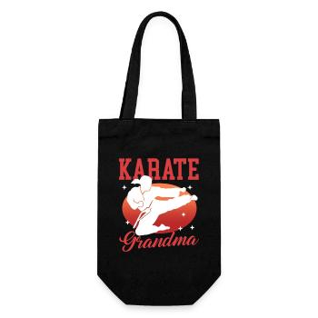 Karate Granny Martial Arts Martial Arts Gift - Gift Bag for Bottles - black - Front