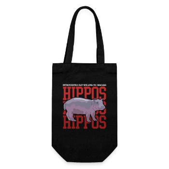 Hippos Baby Hippo Hippo Gift - Gift Bag for Bottles - black - Front