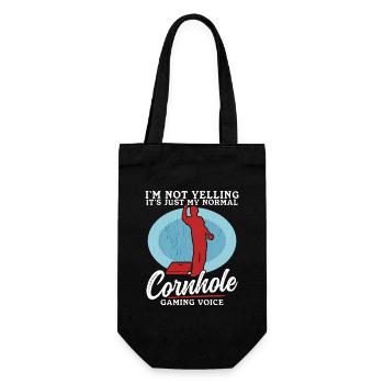 Cornhole Player Blind Hole Bean Bag Gift - Gift Bag for Bottles - black - Front