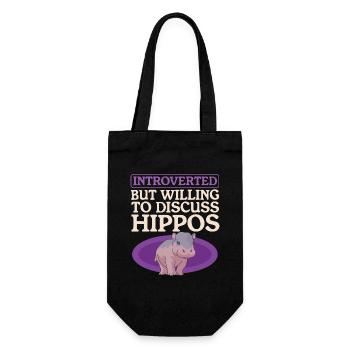 Hippopotamus Baby | Hippo Hippos Gift - Gift Bag for Bottles - black - Front