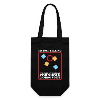 Cornhole Player Bean Bag Blind Hole Gift - Gift Bag for Bottles - black - Front