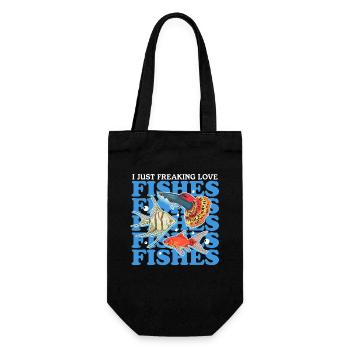 Aquarium Aquarist Aquaristics Ornamental Fish Gift - Gift Bag for Bottles - black - Front