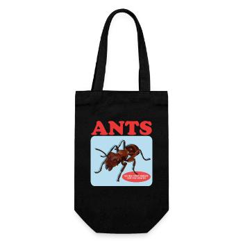 Ameisen Ameisenfarm | Ameise Formicarium Geschenk - Geschenkbeutel für Flaschen - Schwarz - Vorne