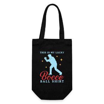 Boccia Boules Bocce Bocce Boccia Player Gift - Gift Bag for Bottles - black - Front