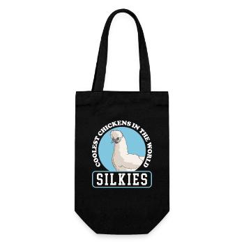 Silk Chicken Silkie Chickens Silk Chickens Cadeau - Sac à bouteille - noir - Devant