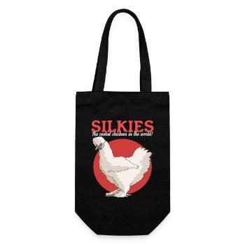 Silk Chicken Silkie Chicken Silk Chickens Cadeau - Sac à bouteille - noir - Devant