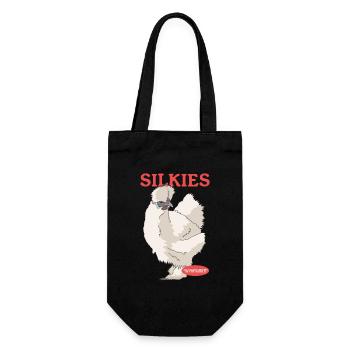 Silk Chicken Silk Chickens Silkie Chickens Cadeau - Sac à bouteille - noir - Devant