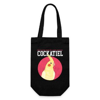 Parakeet Mom | Bird Bird Owner Gift - Gift Bag for Bottles - black - Front