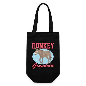 Donkey Granny Donkey Owner Donkey Lover Gift - Sac à bouteille - noir - Devant