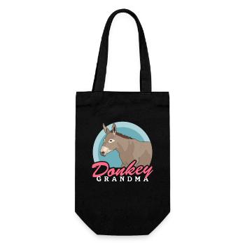 Donkey Granny Donkey Lover Donkey Owner Gift - Sac à bouteille - noir - Devant