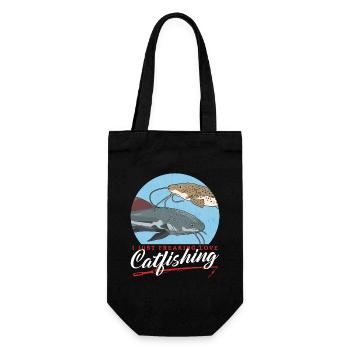 Anglers Catfish Fishing Fish Fishing Gift - Gift Bag for Bottles - black - Front