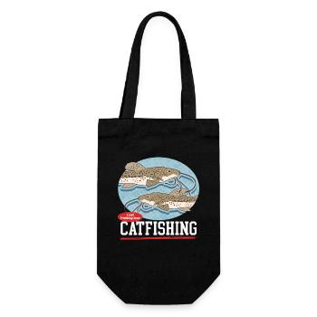 Angler Catfish Fishing Fishing Gift - Gift Bag for Bottles - black - Front