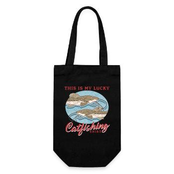 Pêcheur Poisson-Chat Pêche Pêche Poisson Cadeau - Sac à bouteille - noir - Devant