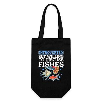Aquaristics Aquarium Aquarist Ornamental Fish Gift - Gift Bag for Bottles - black - Front