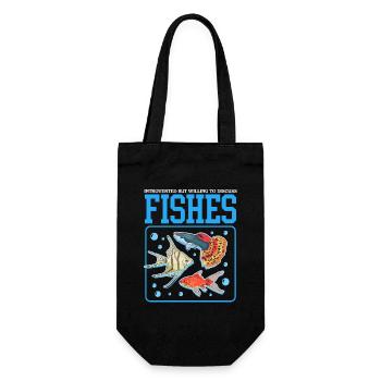 Aquarium Aquaristics Aquarist Ornamental Fish Gift - Gift Bag for Bottles - black - Front