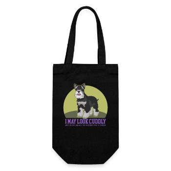 Schnauzer miniature Propriétaire | Cadeau Schnauzer Chien - Sac à bouteille - noir - Devant