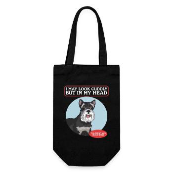 Schnauzer miniature propriétaire Schnauzer chien cadeau - Sac à bouteille - noir - Devant