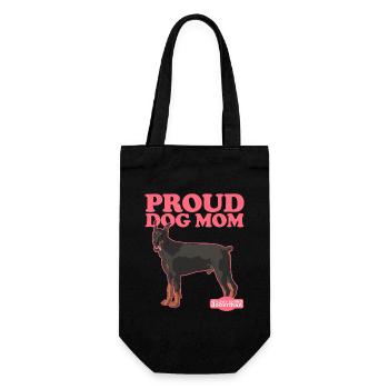 Maman Doberman | Dog Mom Dog Owner Cadeau - Sac à bouteille - noir - Devant