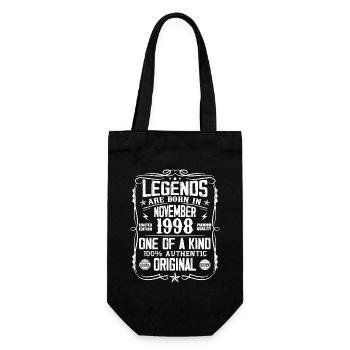 Cadeau Les légendes sont nées en Novembre 1998 - Sac à bouteille - noir - Devant
