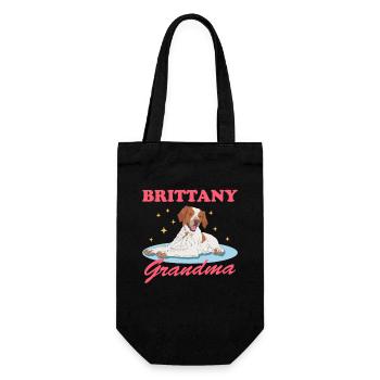 Brittany Granny Spaniel Breton Dog Cadeau - Sac à bouteille - noir - Devant