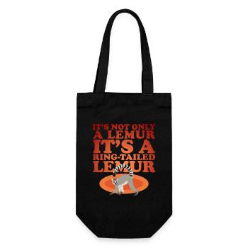 Lemur Ring-tailed lemur ringtail lemurs gift - Gift Bag for Bottles - black - Front