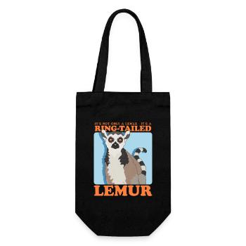 Lemur Ringed Tail Ringed Lemur Gift - Gift Bag for Bottles - black - Front