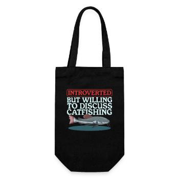 Angler Catfish Fishing Fishing Fish Gift - Gift Bag for Bottles - black - Front
