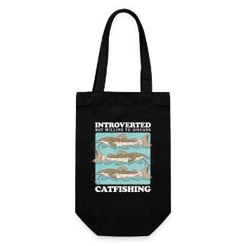 Anglers Catfish Fishing | Fish Fishing Gift - Gift Bag for Bottles - black - Front