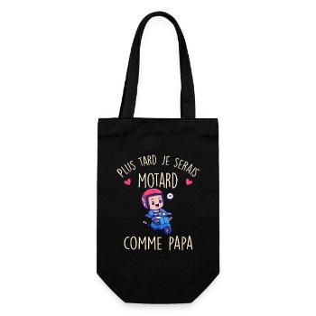 Plus tard je serais motard comme papa bébé Garçon - Sac à bouteille - noir - Devant