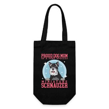 Zwergschnauzer Mom Schnauzer Hundemama Geschenk - Geschenkbeutel für Flaschen - Schwarz - Vorne