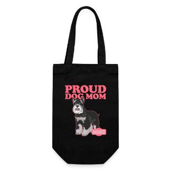 Zwergschnauzer Mom | Schnauzer Hundemama Geschenk - Geschenkbeutel für Flaschen - Schwarz - Vorne