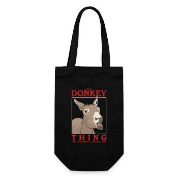 Donkey donkey lover donkey owner donkey gift - Gift Bag for Bottles - black - Front