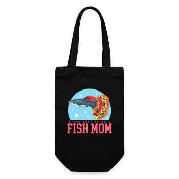 Aquarium Aquarist Fish Mom Aquaristics Gift - Gift Bag for Bottles - black - Front