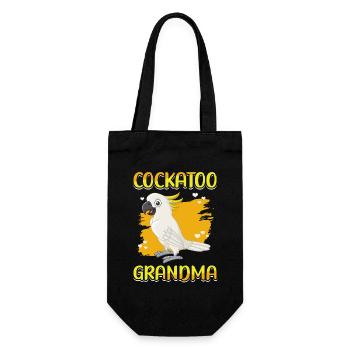 Kakadu Oma Papageien Kakadus Geschenk - Geschenkbeutel für Flaschen - Schwarz - Vorne