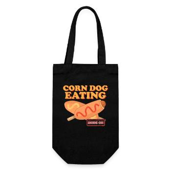 Corn Dog Corndog Corn Dogs Corndogs Gift - Gift Bag for Bottles - black - Front