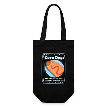 Chien de maïs Corndog | Corn Dogs Corndogs Cadeau - Sac à bouteille - noir - Devant